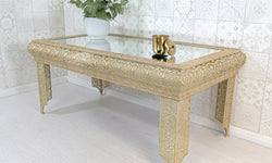 Amine Moroccan Coffee Table - Gold