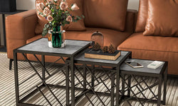 Stamant Square Coffee Table - Grey and Black