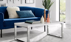 Milan High Gloss & Silver Chrome Coffee Table