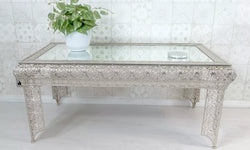 Amine Moroccan Coffee Table - Silver